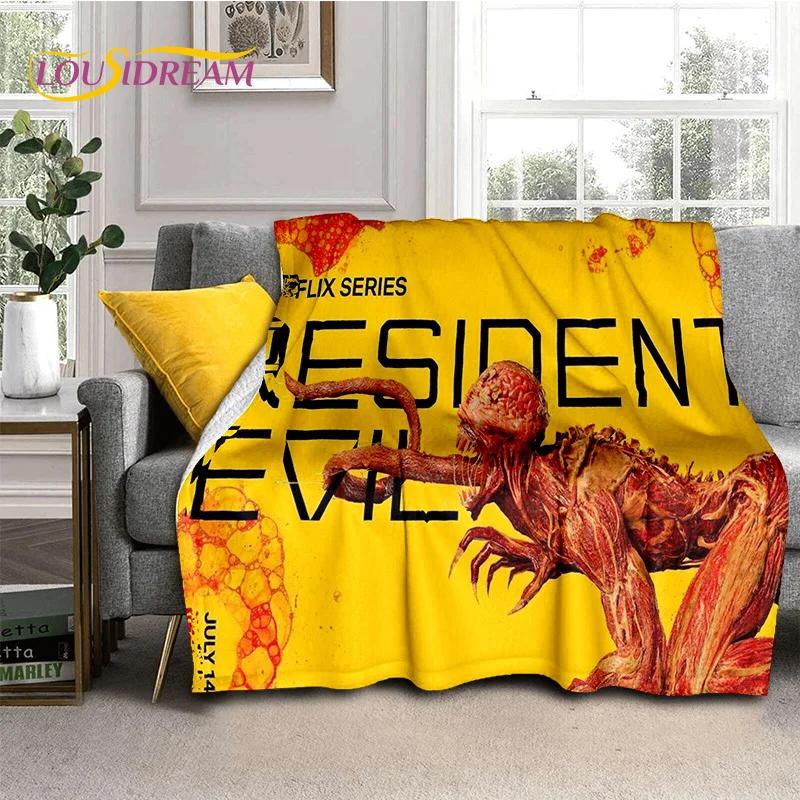 Horror Games R-Resident Evil Soft Flannel Blanket for Beds Bedroom Sofa Picnic,Throw Blanket for Cover Outdoor Leisure Nap Gift