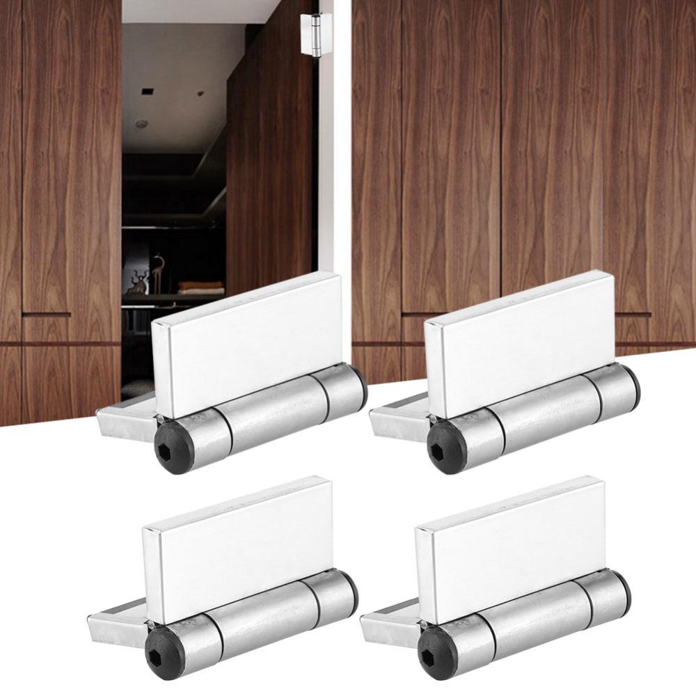 4pcs Durable Self Closing Hinge Weld Stainless Steel Hinge Durable Spring Door Hinge Metal Gates