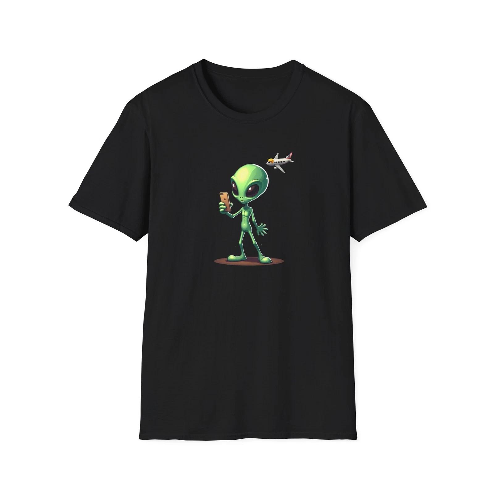 Alien Selfy with Trump Air (hair) Force One, Funny, Humor, Extraterrestrial. 3XL