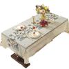 Romantic Lace Tablecloths American Vintage Style Tassel Decoration Hollow Flower Dining Table Cloth Home Embroidery Table Cover