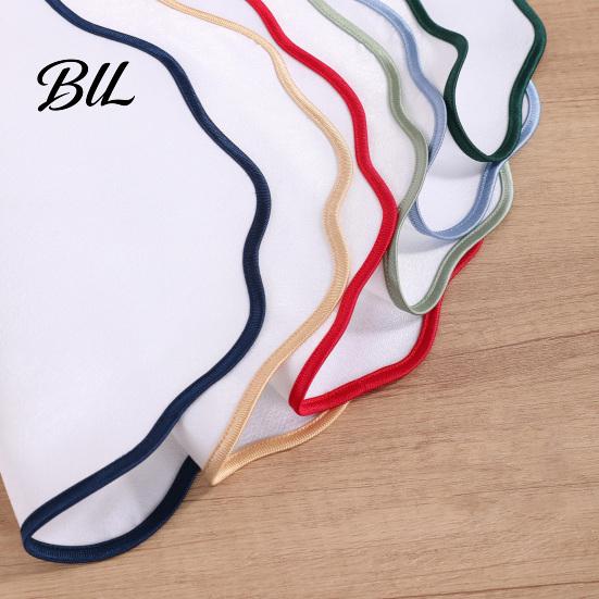 Dining Table Placemat Scalloped Round Linen Machine Washable Heat Farmhouse Insulation Mat for Protection Decoration Elegant