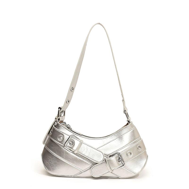 Fashion niche new retro Spice Girl armpit bag, locomotive shoulder bag, high-end versatile baguette small bag