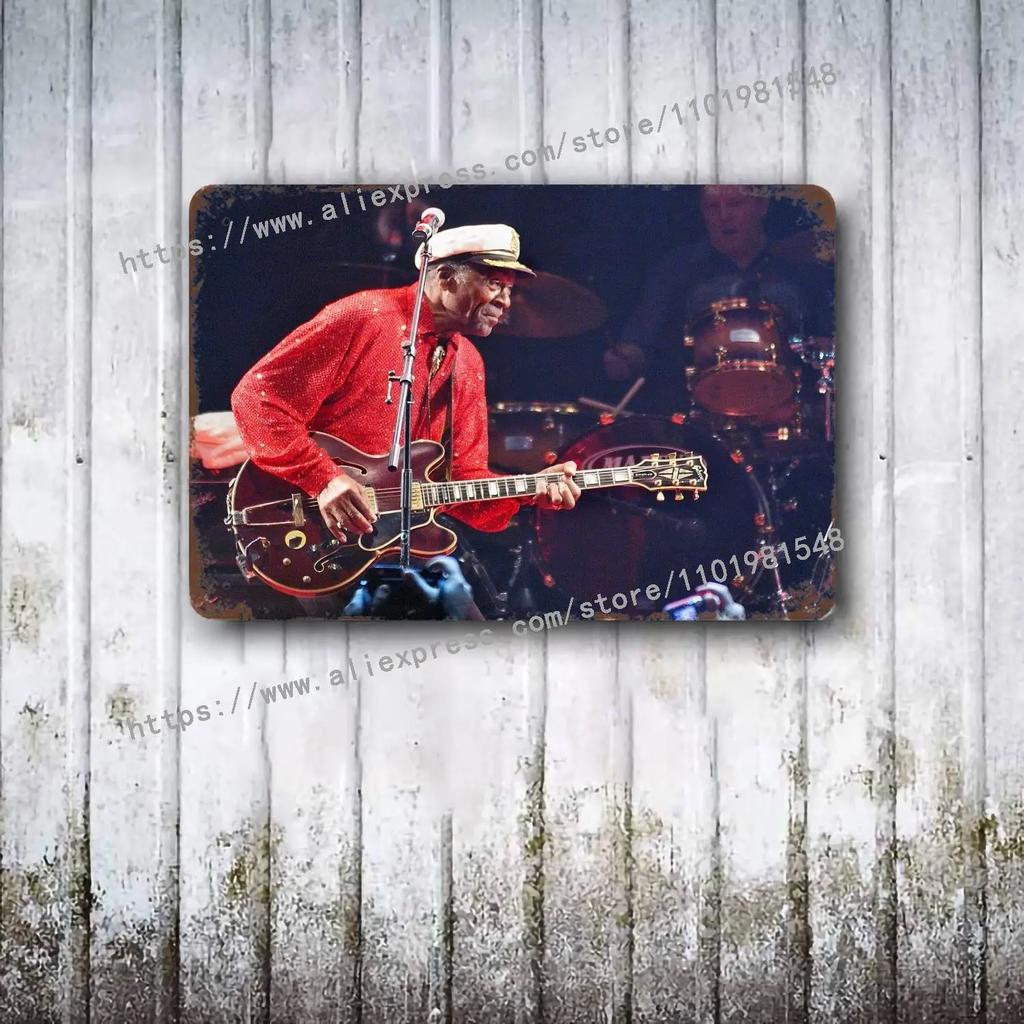 Chuck Berry Band metal Decor Poster Vintage Tin Sign Metal Sign Decorative Plaque for Pub Bar Man Cave Club Wall Decoration