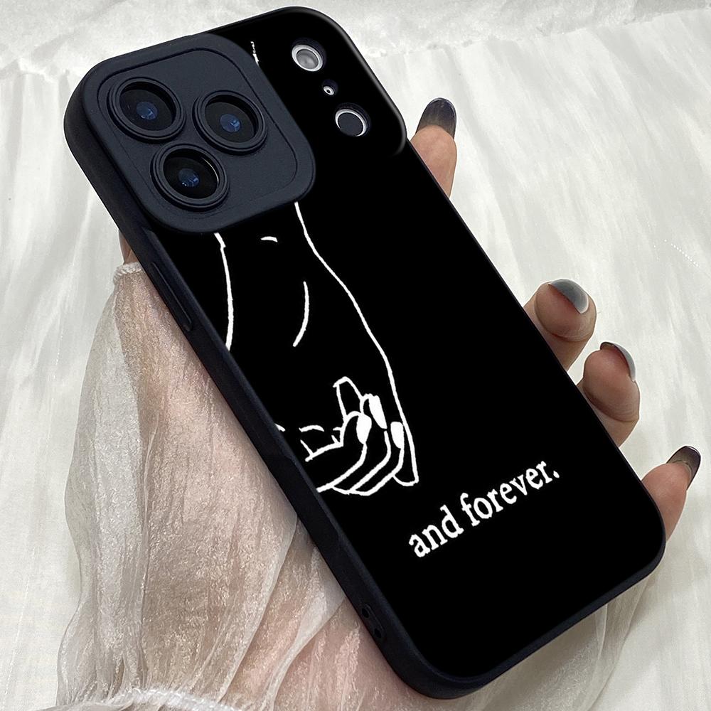 

M580 Best Friend Girlfriend Boyfriend art Angel Eyes Soft Phone Case for iPhone Samsung Galaxy Xiaomi Rdemi Huawei Honor Infinix Realme OPPO All Model Vivo Y400 PRO 5G чорний