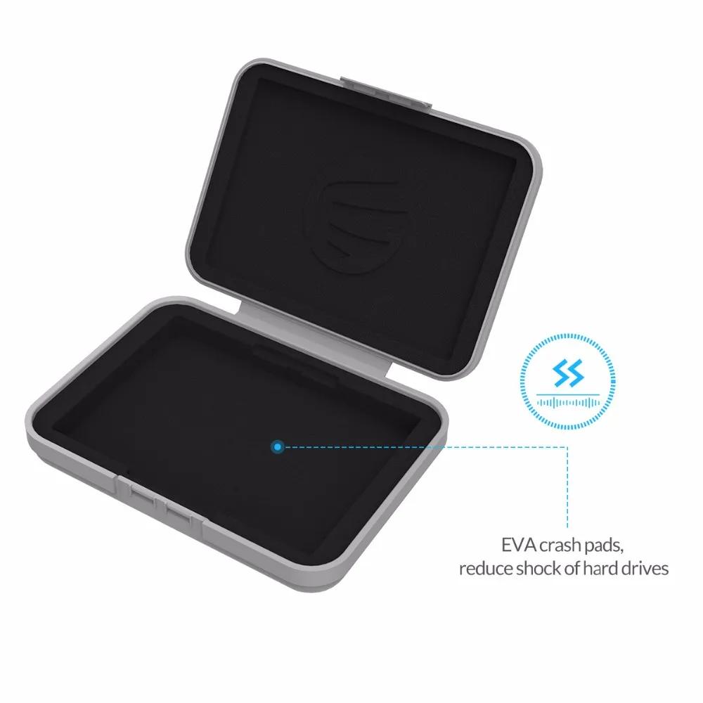 ORICO Sacche e Custodie per Hard Disk Portatili da 3,5 Pollici Custodia Protettiva HDD Scatola di Stoccaggio Impermeabile per HDD Scatola per Hard Disk Nera