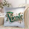 1pc Pillowcase, Halloween Thanksgiving Romantic Partner, Modern Design, Soft and Smooth Polyester Short Plush Fabric, Single-Sided Printed Pattern, 45