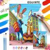 Zootopia Judy Nick DIY Oil Painting Kits Hand Painting Home Decor Craft Gift Ideas Canvas Wall Art Paint By Numbers Artwork