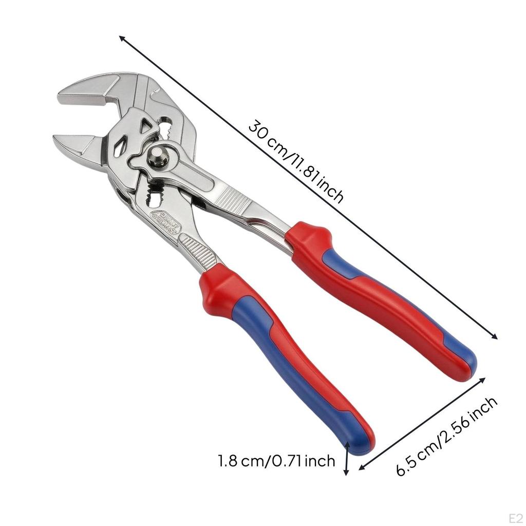 FastAdjusting Water Pump Plier WideOpening Pliers with Serrated Clamping Faces ChromeFinished for