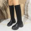 Large and Small Tube Tall Boots Female Handsome Personality Versatile Fashion Boots Lightweight and Comfortable Knight Boots Fashion Women's Boots