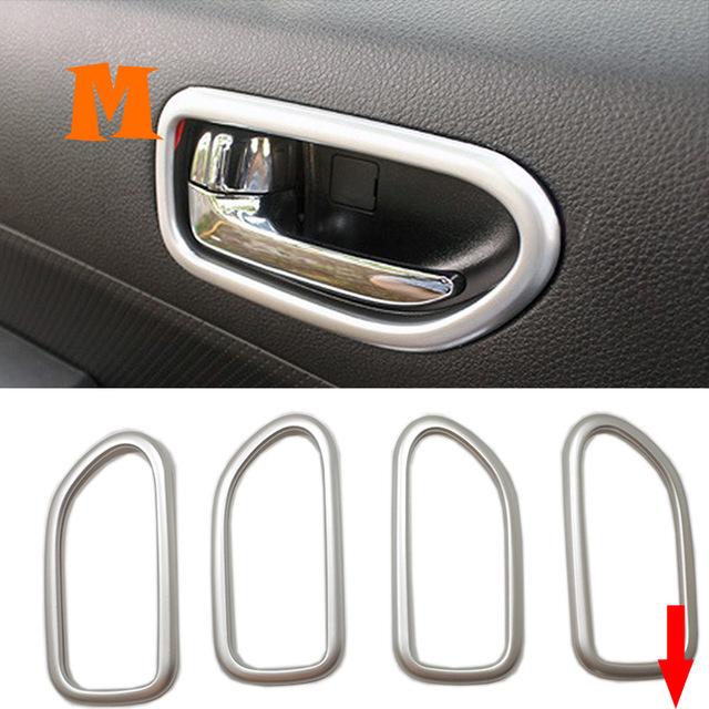 For Nissan X-Trail T31 X Trail 2008 2009 2010 2011 2012 2013 ABS Chrome Car Inner Door Bowl Decoration Strip Trim