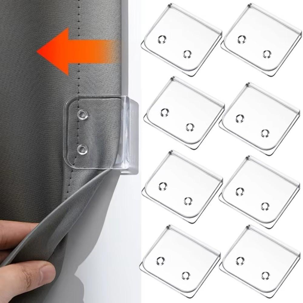 2/4/6/8 Stück Transparenter Vorhangverschlussclip Winddichte Vorhangbefestigungsschnalle Toiletten-Vorhang