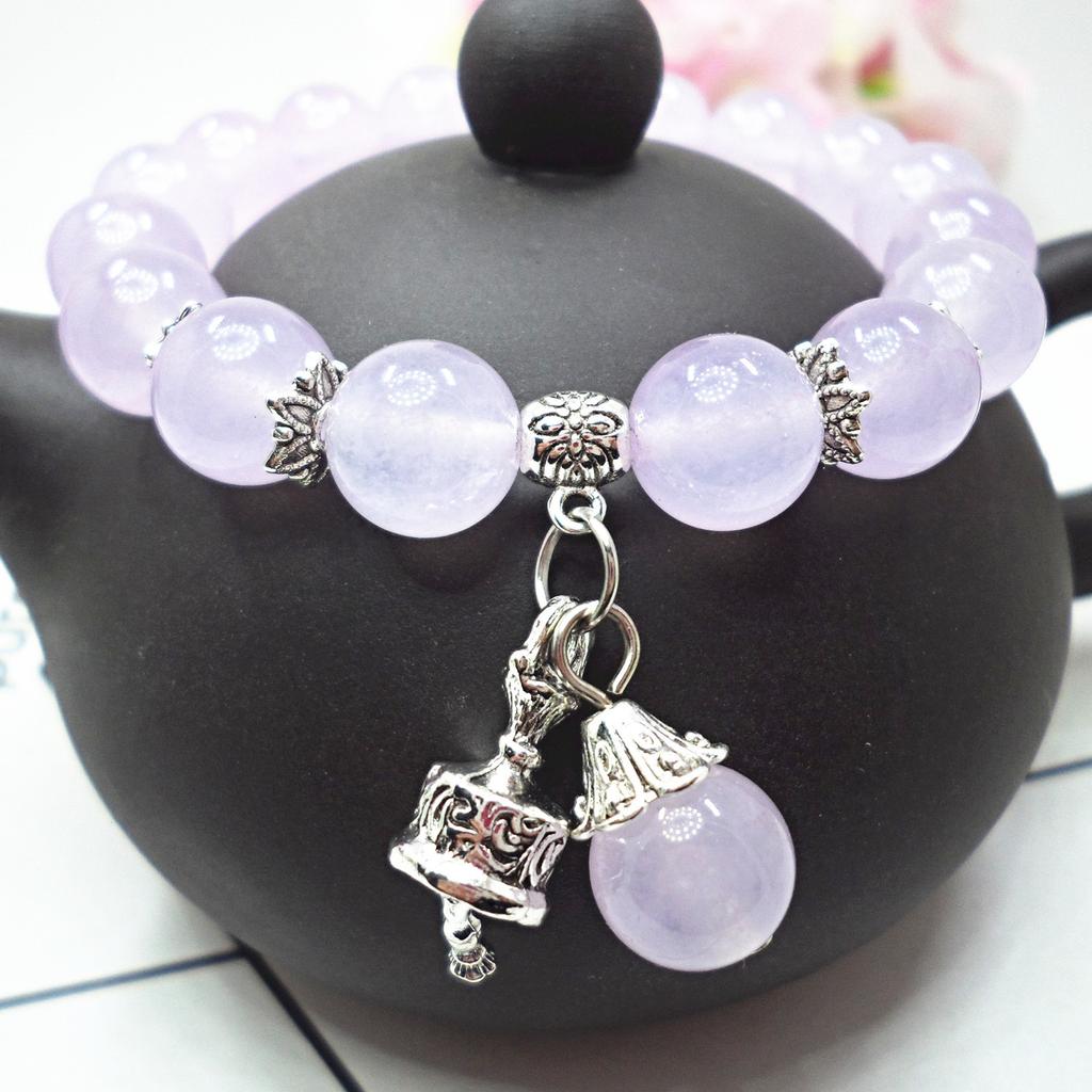Original crystal bracelet chalcedony stone pendant bracelet women's style women's jewelry handmade beaded hand jewelry