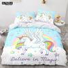 Cartoon Rainbow Unicorn Bedding Set Unicorn Sets Single Double Queen Twin Full Size Duvet Cover Kid Girls Child Soft Duvet Cover