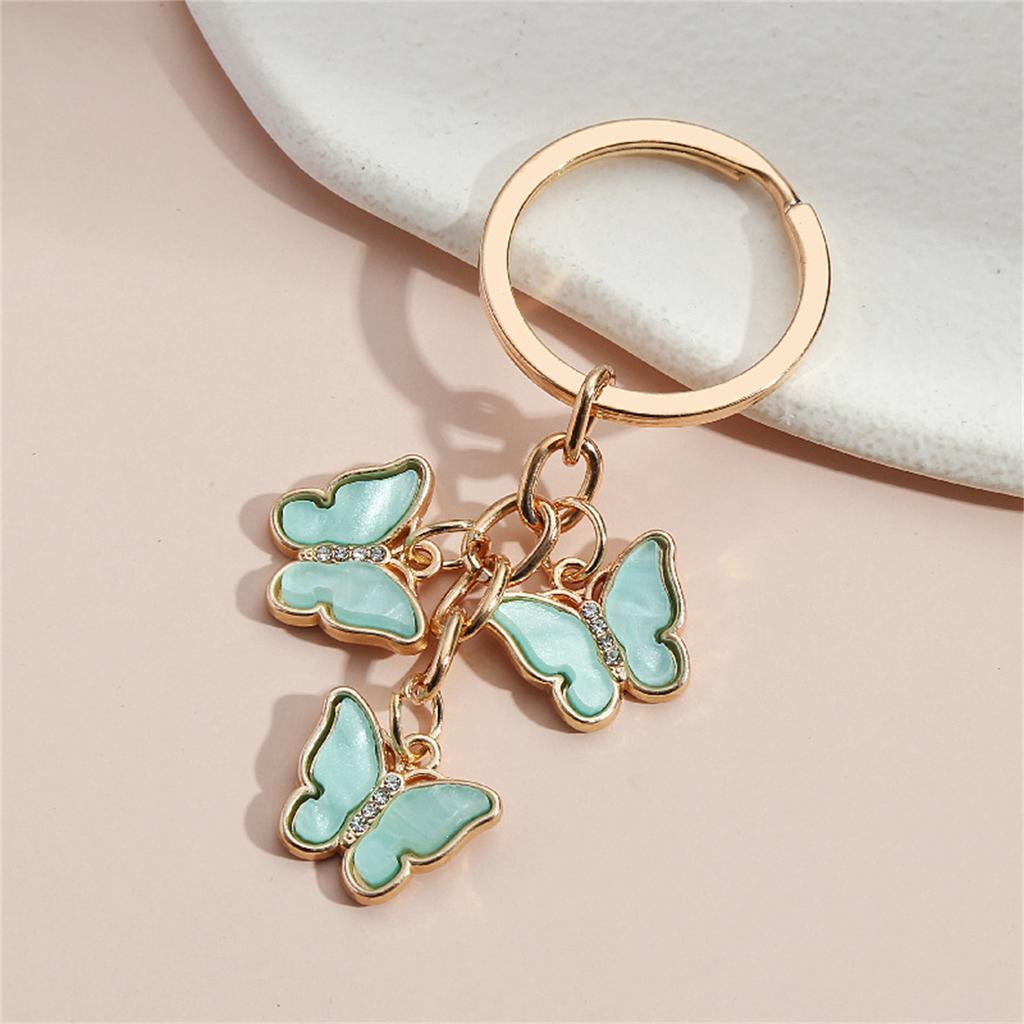 Butterfly Keychain Pendant Charms Car Keyring Hanging Ornament Party Favor for Handbag Purses Bag Wallet Decorations