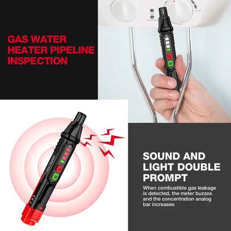 HT59 Combustible Gas Detector Portable Professional Gas Detection High Accuracy Methane Hexane Leak Tester Household Hand Tools