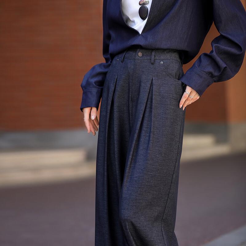 Demana Women's Autumn Pleated Straight Leg Commuter Pants