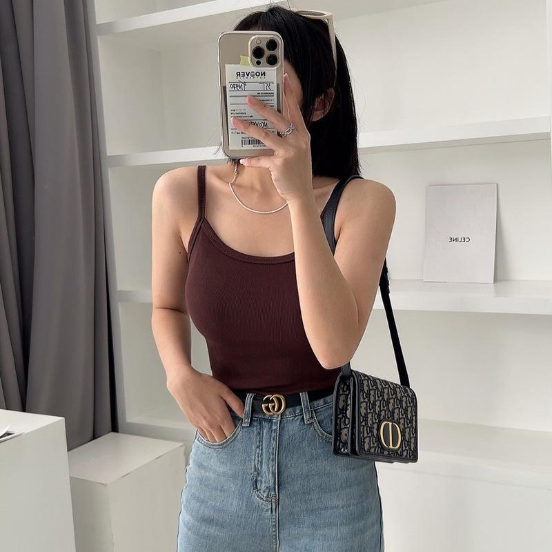 300g Fine Thread Suspender Vest for Women In Summer, Pure Cotton, and Versatile Tops for Outer Wear