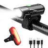USB Rechargeable Light Set Cycling Front Light+Rear Light