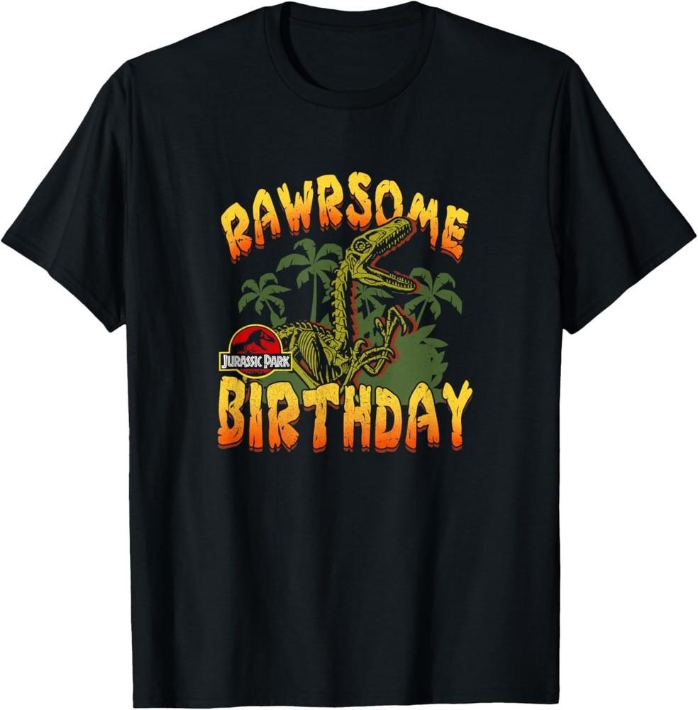 

Jurassic Park Velociraptor Rawrsome Birthday T-Shirt 4XL
