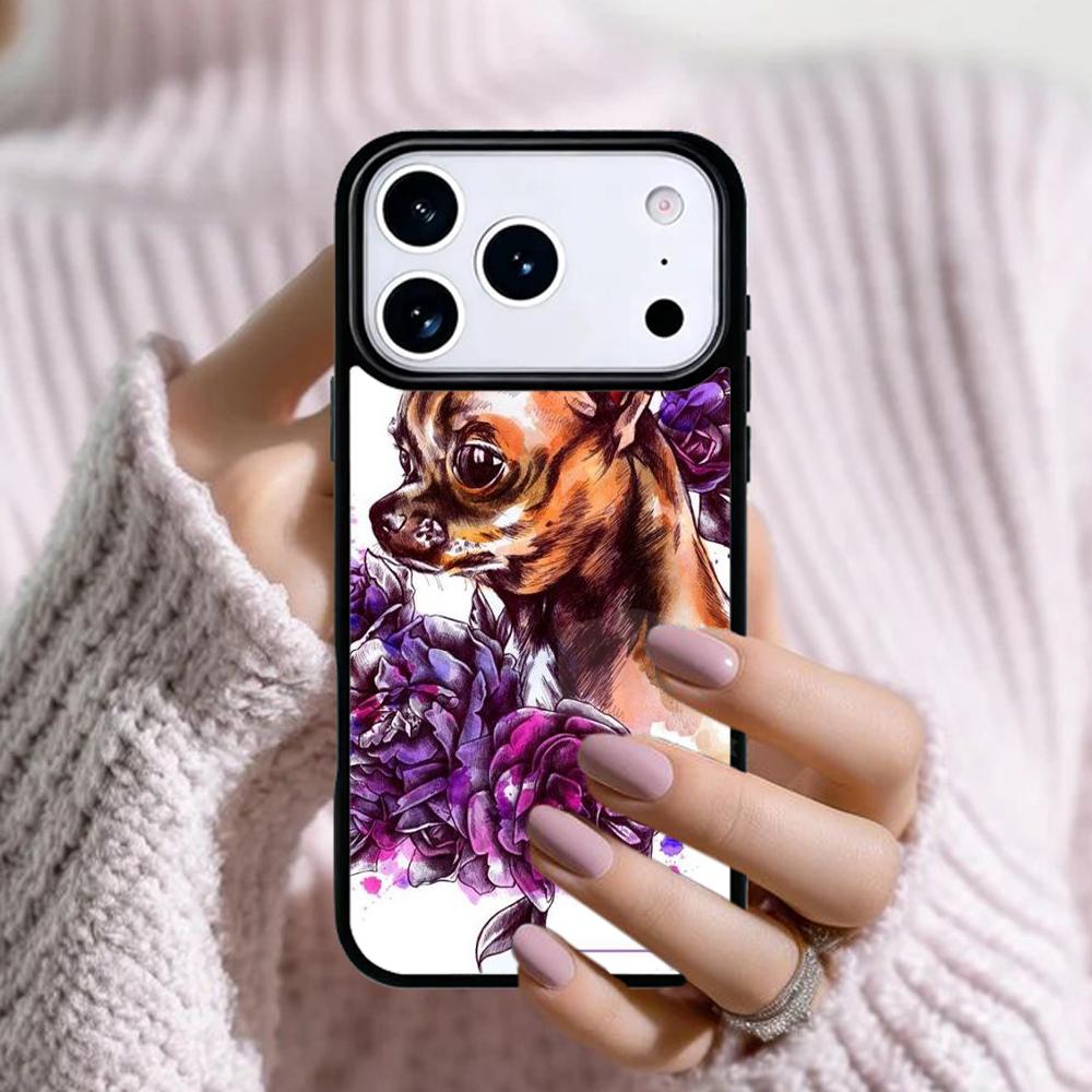 Chihuahua Dog Cute Animal Phone Case For Apple iPhone 17 Air 16E 15 14 Plus 13 12 11 Pro Max Mini Funda Cover