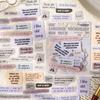 50Pcs Colorful English Letter Sticker Pack Vintage Alphabet Decor Stickers For DIY Scrapbook Journal Album Craft Supplies