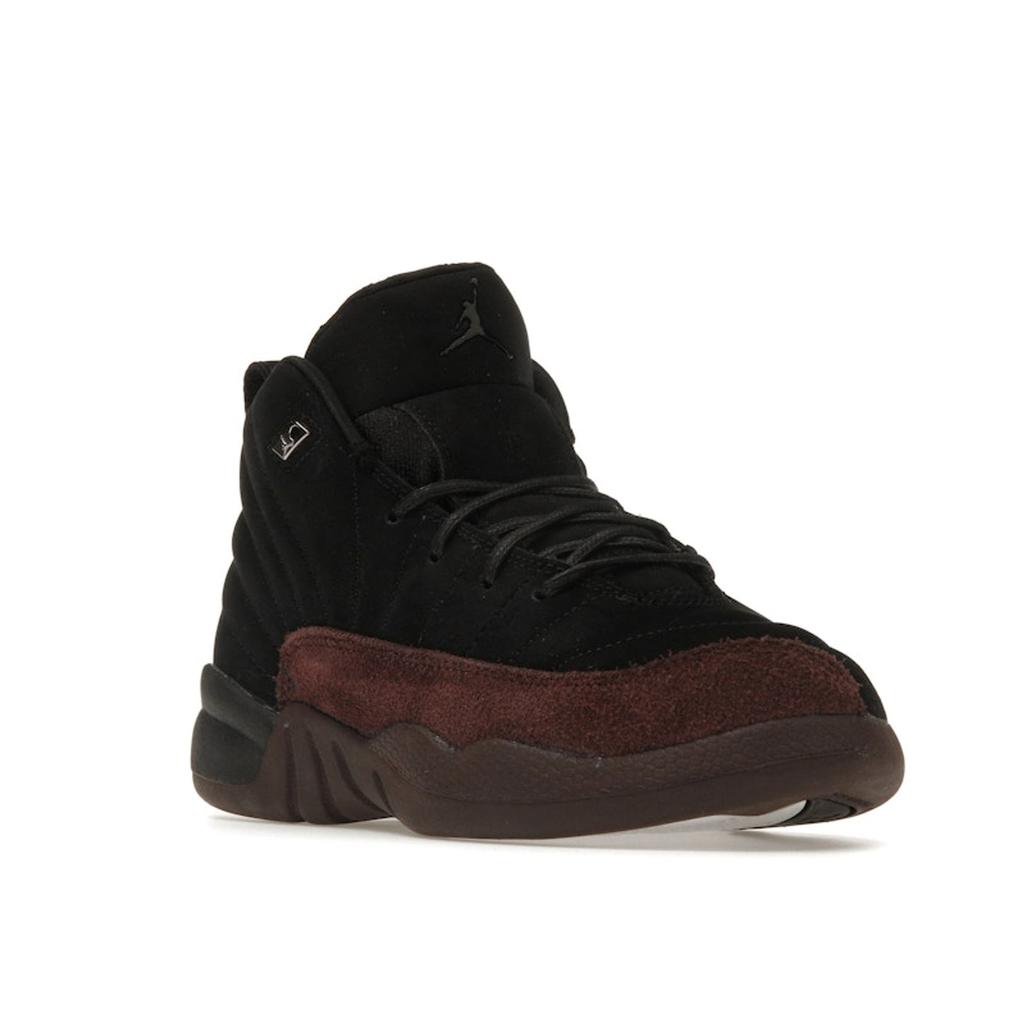 A Ma Maniére X Air Jordan 12 Retro SP PS Black Kids Sneakers Burgundy-Crush FB2686-001