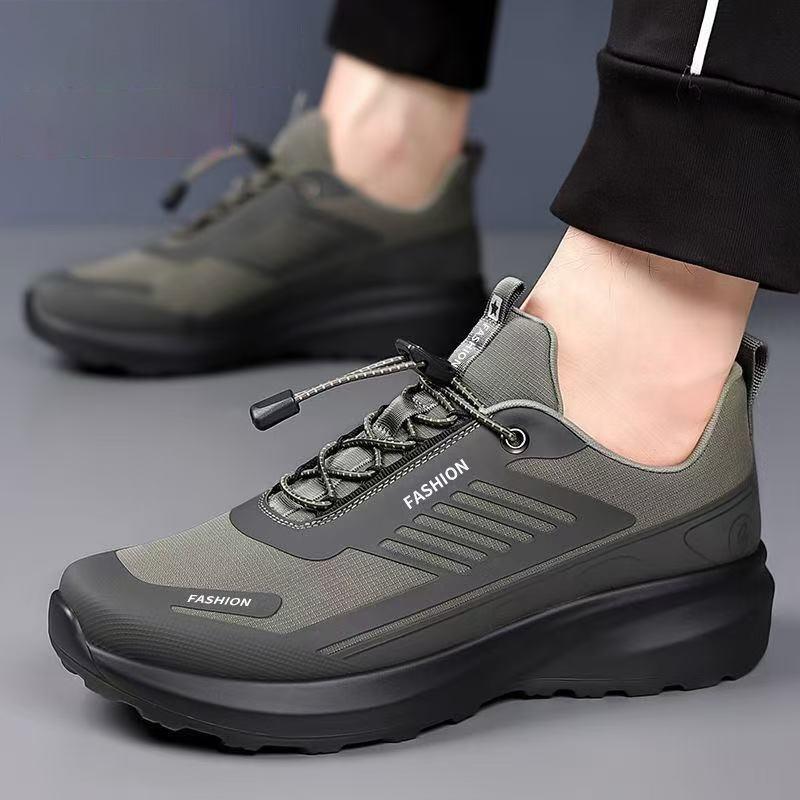 Soft-soled Men's Shoes New Outdoor Hiking Shoes Rotating Button Casual Sports Shoes Platform Dad Shoes