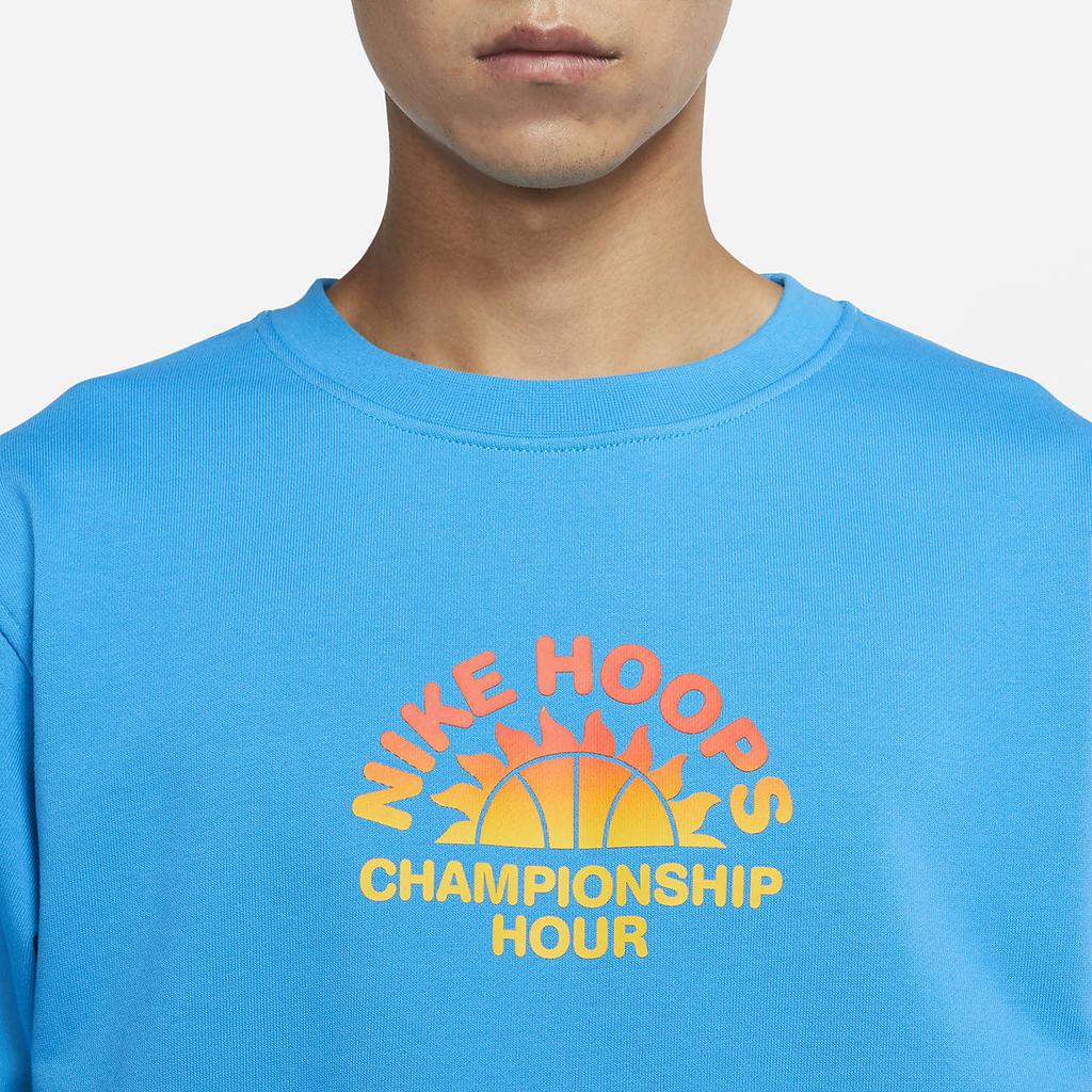 Nike Standard Issue Patterned Print Loose-Fitting Crewneck Sweatshirt Men Sweatshirt Blue DJ3025-446