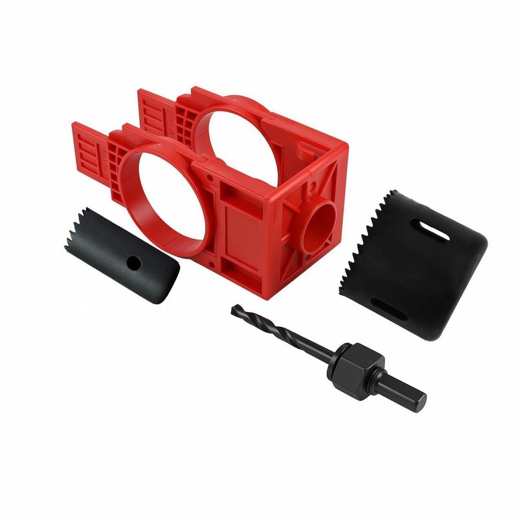 Door Lock Installation Kit DIY Hole Jig Compatible for Woodworkers