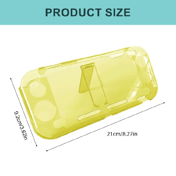 Clear PC Case Shockproof Protective Cover Transparent Protector with Convenient Build In Stand for Switch Lite