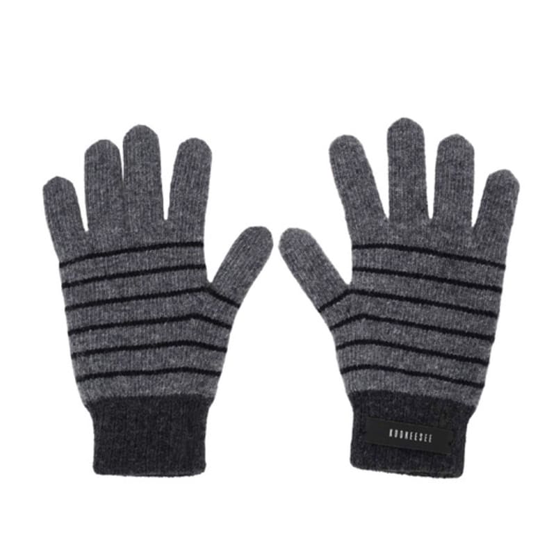 

KOOKEESEE перчатки с петлей для пальца, шерстяные полосатые (серый/угольный) Gray Charcoal