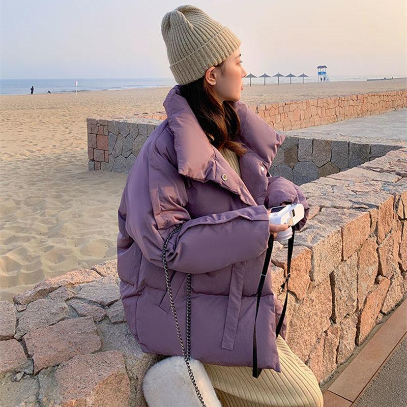 Winter Fashion Korean Style Short Down Cotton Coat Women Student Puffer Jacket