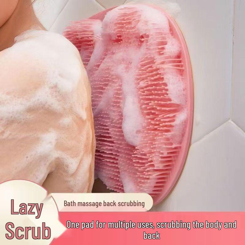 Wall-Mounted Non-Slip Back and Foot Scrubber with Suction Cup
