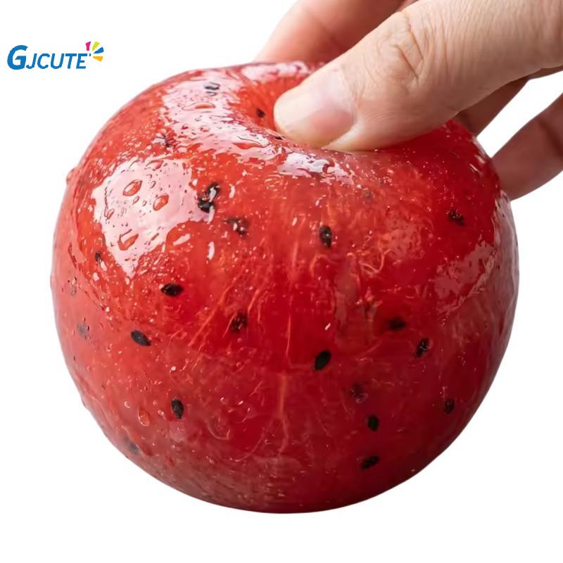 Handmade Watermelon Slushy Squishy Toy Soft Slow Rebound Stress Relief Squeeze Toy Realistic Fruit Simulation Model Adult Gift