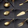 6-Piece Flatware Serving Set, Stainless Steel Serving Utensils Cake Server Slotted Spoon Fork Butter Knife Soup Ladle