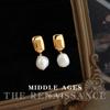 Light Freshwater Pearl Earrings French Retro Commuter Temperament Earrings