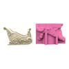 Silicone Planter Mold Christmas Sleigh Shape Flowerpot Mold Suitable for Crafting Detailed Succulent Planter and Vase