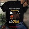 All I Need Is My Newfoundland and a Good Book Dog T Shirt Vintage Washed Soft Breathable Versatile Stylish Homme Streetwear