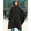 Rain Poncho Black Ripstop Fabric US Military Style MIL-TEC - - -