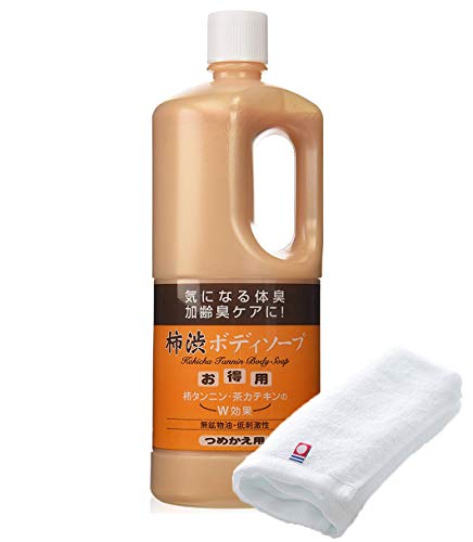 Azuma Trading Co., Ltd. [Same Price, Includes Imabari Towel] Persimmon Tannin Body Soap Refill 1000ml / Contains Persimmon Tannin and Tea Catechins. C