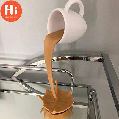 Taza de Café Flotante Divertida Escultura Líquido Vertiéndose Salpicadura Taza Arte 3D Adornos para Oficina Escritorio Hogar Cocina Decoración