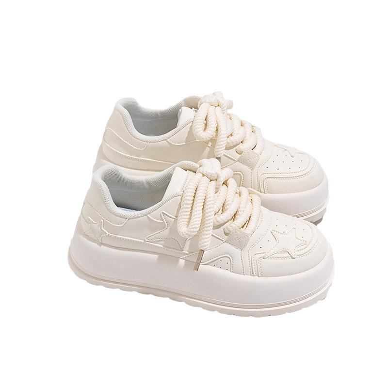 Global ZHQ5287 Platform White Shoes Women's 2025 New Spring Niche Original Women's Shoes Casual Versatile Board Shoes