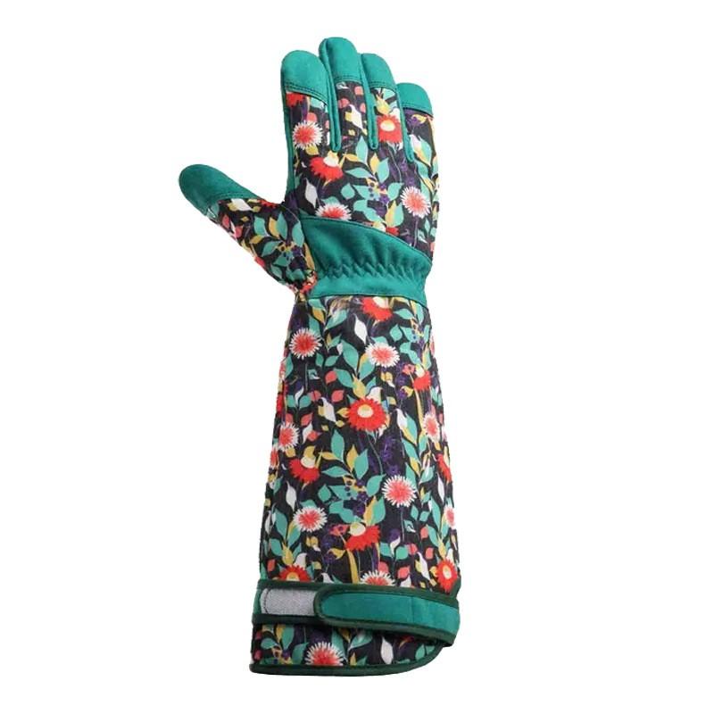 Heavy Duty Gardening Gloves With Leather Palm Spandex Back Puncture Resistant Abrasion Proof Outdoor Work