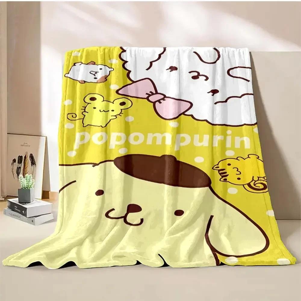 Japanische Pompom Purin Cartoon Decke Kinderzimmer Weich Flauschig Weich Bett Plüsch Überwürfe Baby Mädchen Jungen Plüschdecke Steppdecke Geschenk