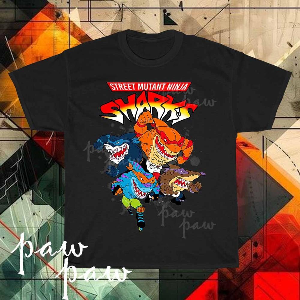 New Street Sharks Grouop Logo Men#039;s Tshirt funny size S to 5XL Unisex T-Shirt M