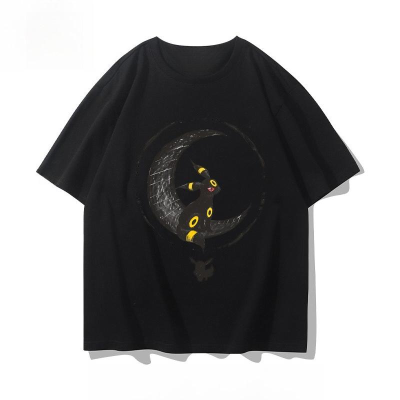 2026 Pokmon Umbreon Anime Tshirt Unisex and Womens Summer Japanesestyle Harajuku Trend Versatile Loose Casual Parentchild Top