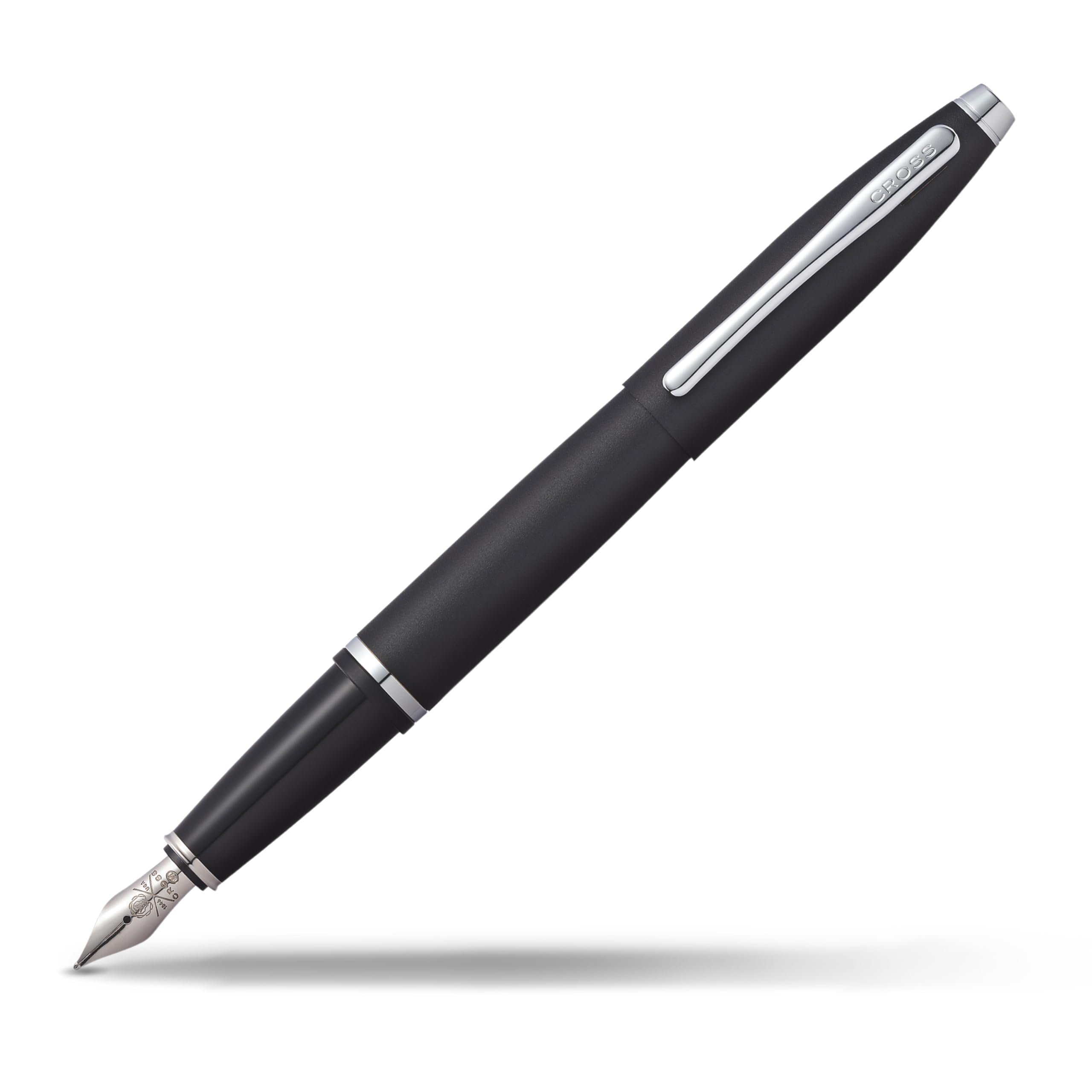 

CROSS Karei Matte Black Fountain Pen with Stainless Steel Nib (M-Shaped) NAT0116-14MS чёрный
