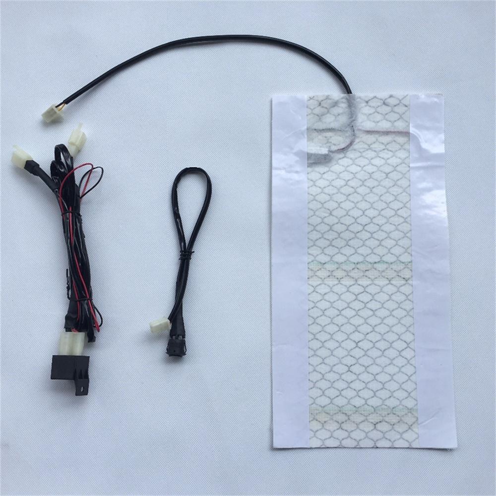 12V Universal Motorcycle Heated Seat Pad Winter Heater Warmer Kit w/Round Switch