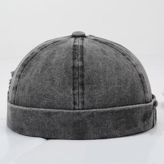 Vermieter Hut Verstellbare Metallschnalle Used Gewaschener Denim Hut Patchwork Stoff Street Hip-Hop Stil Unisex Kuppelkappe