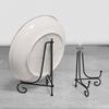 Wrought Iron Tea Cake Stand & Porcelain Plate Display Holder